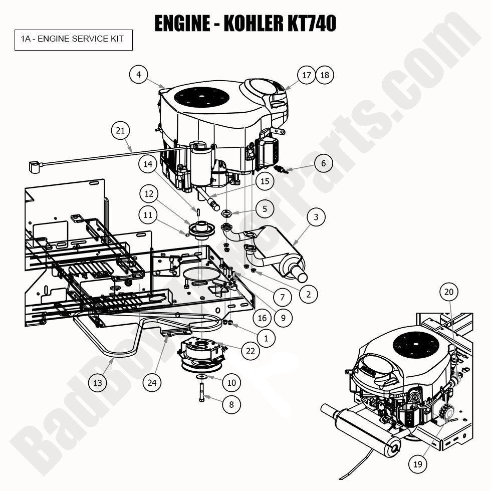 2020 ZT Avenger Engine - Kohler KT740